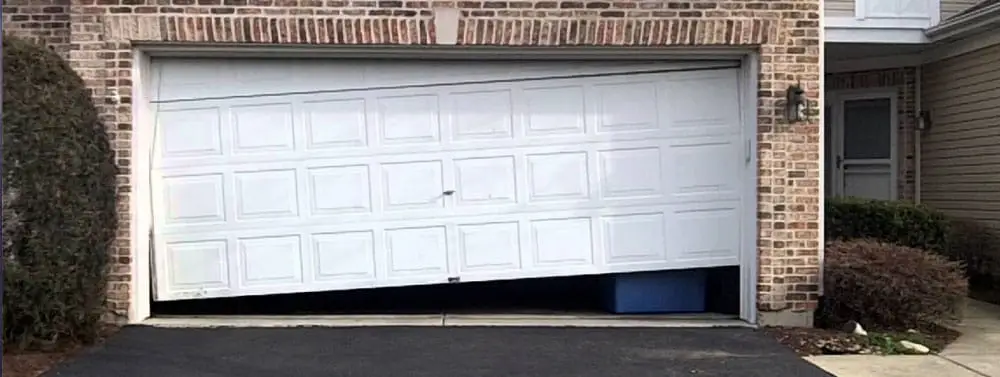 Garage door off track