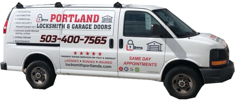 Portland Locksmith and Garage Door Van